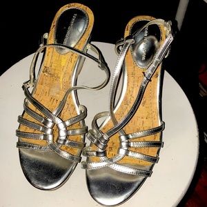 Tommy Hilfiger Metallic Vintage 90’s Cork Wedge Heel Sandals